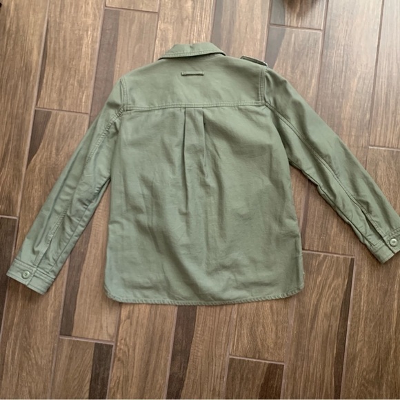 NWOT GAP Embroidered Army Green Utility Shirt Jacket Sz XS - Picture 10 of 11